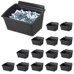 Sumnacon Slatwall Bins 15 Pcs Slatwall Organizer for Garage Plastic Slatwall Storage Bins for Storing Garage Accessories Multiple Stackable Slatwall Tool Organizer for Workshops,Retail Store