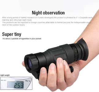 ANIUXIAOGE Military Digital Night Vision Monocular – Head-Mounted IR Scope for Hunting, White/Black