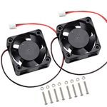 GDSTIME 2PCS 12V Powered Fans, 1.57in 40mm x 20mm 12V DC Brushless Small Tiny Cooling Fan, for Computer PC Case and Other Small Applications, Ball Bearing, 2PINs