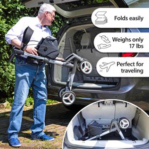 Topro Troja 5G Rollator, Medium – Silver Mobility Walker