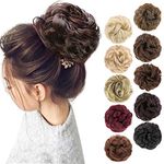 MORICA Messy Hair Bun Hair Scrunchies Extension 1PCS Curly Wavy Messy Synthetic Chignon for Women Updo Hairpiece