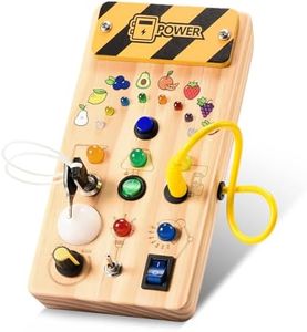 HappyGoLucky Jouet Enfant 1 2 3 Ans, Busy Board Montessori 1 2 Ans Cadeau Fille 1 2 3 Ans Jouet Garcon 1 2 3 Ans Jeux Montessori Jeu Educatif 1 2 3 an Jouet en Bois Jouet Sensoriel Bebe B0CGHP71BF