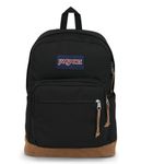 JanSport Right Pack Backpack - Travel, Work, or Laptop Bookbag with Leather Bottom, Black