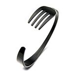 AOCHEE Fork Bracelet Stainless Steel Fork Bracelets for Men Fork Cuff Bangle Bracelet, 6cm, Metal