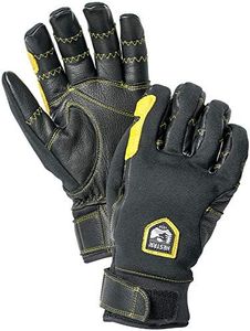 Hestra Outdoor Work Gloves: Ergo Grip Riding Cold Weather Gloves, Black/Black, 7