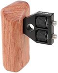 CAMVATE DSLR Wood Wooden Handle Grip Mount Support for DV Video Cage Rig (Left Hand) - 1242