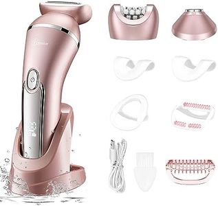 Hatteker Rasoir électrique 3 en 1 Pour Le Visage Menton Bras Jambes Aisselles Portable Sans Douleur Bikini électrique IPX7 USB Rechargeable Sec Humide Double Usage
