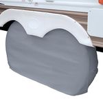 Classic Accessories Over Drive RV Dual Axle Wheel Cover, Wheels up to 27"DIA, Grey, 1-Piece