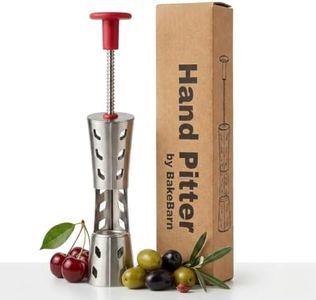 BakeBarn Cherry & Olive Pitter, Stainless Steel 304 Hand Corer Remover Tool