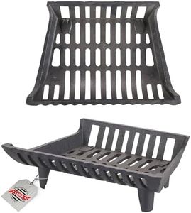 Flame Genie Heavy-Duty Cast Iron Fireplace Grate, 2" Clearance, 17"