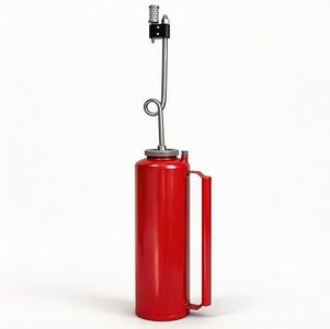 5L Double-Bottom Drip Torch for Burning, Ideal for Forestry & Wildland Fire | Heavy-Duty Cast Iron Tank | Big Mouth Filling | Fuel Trap & Check Valve | Oil-Proof Gaskets, Forestry Tools, Red