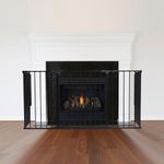 Safetots Multi Panel Fire Surround, 51cm Deep x 138cm Wide, Black, 70cm Tall, Child and Pet Fire Safety, Baby and Toddler Fire Guard, Safety Barrier for Fireplaces, Easy Installation
