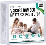 Utopia Bedding Waterproof Mattress Protector Twin Size, Viscose Made from Bamboo Mattress Cover, Breathable, Fitted Style with Stretchable Pockets