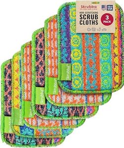 Wet-it! Skrubba 6-Pack Reusable Dish Scrubbers – Non-Scratch Scouring Pads for Kitchen & Household – Eco-Friendly, Dishwasher Safe Scrub Sponges for Dishes, Pots & Pans (Vogue)