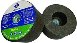 SIGNI 4 Inch Green Grinding Stone with 5/8-11 Thread (1 Pack,80 Grit，4X2X5/8-11)