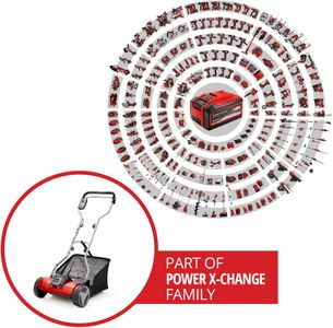 Einhell 18V Walk-Behind Cylinder Lawnmower, 38cm, 45L Grass Box – Mulching, 4 Heights, Bare Tool