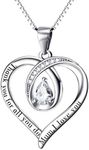 Gifts for Mum Necklace Mum Gifts Birthday Gifts for Mum Silver Necklace Mum Necklace I Love You Mum Heart Necklace (20inch)