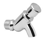 New Ware Water Tap Push Cock for Bathroom Accessories, Kitchen, Wash Basin, Kitchen Sink PMT/Brass Bib Tap for Wash Basin (Chrome Finished/Silver)