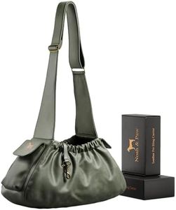 Noah & Paw Dog Sling Carrier for Small Dogs 5-18lb, Dog Sling for Small Dogs and Cats, Dog Carrier with Adjustable Padded Strap, Vegan Leather Lined with Fur, Double Safety Feature, Machine Washable