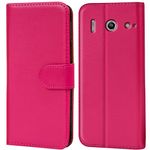 Verco Wallet Case for Huawei G510 Book Cover with Magnetic Closure compatible with Huawei Ascend G510 Flip Case with Card Slots Faux Leather - Pink