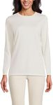 Lands' End Women's Relaxed Supima Cotton T-Shirt, Fresh Ivory, X-Large