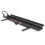 Black Widow Steel Motorcycle Carrier with Ramp for 2-Inch Receiver, 600 lb Capacity - Hitch-Mounted Dirt Bike and Scooter Hauler with Grit-Coated Track and Anti-Rattle Device for SUVs and Trucks