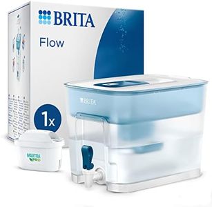 BRITA Flow XXL Water Filter Tank (8.2L) incl. 1x MAXTRA PRO All-in-1 Cartridge - Fridge-Fitting Dispenser for Families and Offices - Now in Sustainable Smart Box Packaging