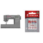 SINGER HD6700 Electronic Heavy Duty Sewing Machine with 411 Stitch Applications + Singer 10-Pack Regular Point Machine Needles