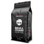 Skull Crusher High Caffeine Premium Ground Coffee - Rainforest Alliance Certified Dark Roasted 350mg Ground Coffee, Warning: World's Strongest Coffee, Fresh Roasted, Caffeinated Ground Coffee 500g