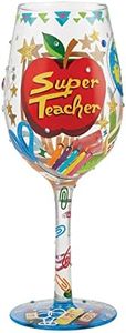 Enesco Lolita Super Teacher Wine Glass