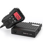 Radioddity CS-47 Mini CB Radio, AM/FM, 40-Channel, One Hander Microhone Built-in Speaker Noise Reduction, Large 7-Color Backlit LCD Display, VOX, RF Gain Long-Range for Offroad, Trucker, Backcountry