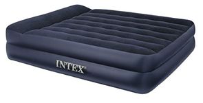 Intex Inflatable Queen Pillow Air Bed/Mattress Kit, Blue - Polyvinyl Chloride