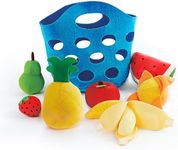 Hape E3169 Toddler Fruit Basket Toy,Orange