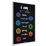 ArtinKart Poster-Seven Chakras Motivational Meditation Yoga Quote Poster (Paper; Multicolour; 12x18-inch, Unframed)