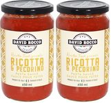 David Rocco Ricotta and Pecorino Pasta Sauce 650 ml (Pack of 2)