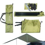 Proberos® Car Side Awning Sun Shelter, Rain Fly Backpacking Tent Tarp Shelter, UPF 50+ Sunshade Camping Awning Kit with Storage Bag, 118x78 inches Car Awning for Camping, Travel