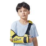 Velpeau Kids Arm Sling Shoulder Immobilizer with Waist Strap -Sponge Filled Holder Support Brace for Child, Boy, Girl (Comfort-Duck Print, Right, XS: Bust 22.5″-26″)