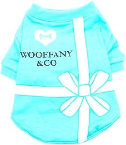 Everything Chic Dog T Shirt Tee Small Dogs Halloween Costume Pet Cat Puppy Chihuahua Clothes Boy Girl (Wooffany & CO, Medium)