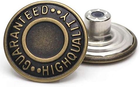 GHQ - Bottoni di ricambio per jeans, 20 mm, in metallo, senza cuciture, per jeans, giacche, 12 set (bronzo)