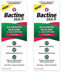 Bactine MAX Advanced Healing Hydrogel with Scar Defense - Faster-Healing & First Aid Infection Protection with Natural Ingredients - Scar Prevention Gel - 0.75oz, 2 Pack