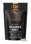 Vitamin E 400IU D-Alpha Tocopherol – 100% Natural Vitamin E – 90 Vegan Capsules – Highly Absorbable – 3 Month Supply – Protects Cells from Oxidative Stress – By Alpha01
