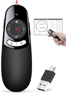 2 in 1 USB Type C Spotlight Presentation Clicker, Advanced Digital Highlighting Magnifier Wireless Presenter for for LED LCD, 2.4GHz PowerPoint Presentation Remote