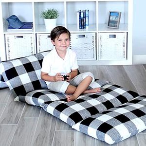 Butterfly Craze Housse de Coussin de Sol, Solution d'assise Confortable et élégante pour Enfants, Coussin de Sol inclinable, Housse de Tapis de Sieste, Plaid, King