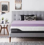 LUCID Foam Mattress Topper-Ventilated Design, Lavender Infused Memory, 4 Inch