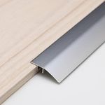 Trimold Aluminum Floor Transition Strip, Suitable for Doorways Threshold Ramp Tile Laminate Planks, Bridge The Height Between 5-12mm (0.9m x 43mm, Matte Silver)