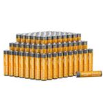 Amazon Basics 100 Pack AAA High-Performance Alkaline Batteries, 10-Year Shelf Life, Easy to Open Value Pack