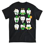 St Patrick Day Dental Saint Paddys Teeth Irish Dentist T-Shirt, Long Sleeve Shirt, Sweatshirt, Hoodie Unisex Adult Size Made in Canada