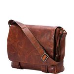 FRYE Men's Logan Messenger Bag, Cognac, One Size