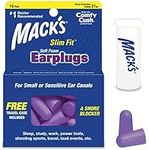 Mack's Slim Fit Soft Foam Earplugs, 10 Pair - Small Ear Plugs for Sleeping, Snoring, Traveling, Concerts, Shooting Sports and Power Tools