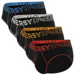 INNERSY Men's Support Pouch Briefs Moisture-Wicking Sexy Bikini Underwear 4 Pack(Athletic Black,Large)